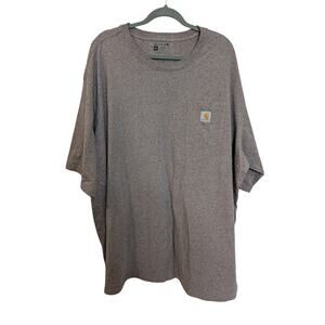 CARHARTT Men 4X Loose Fit Heavyweight Short-Sleeve Pocket T-Shirt Speckled Beige